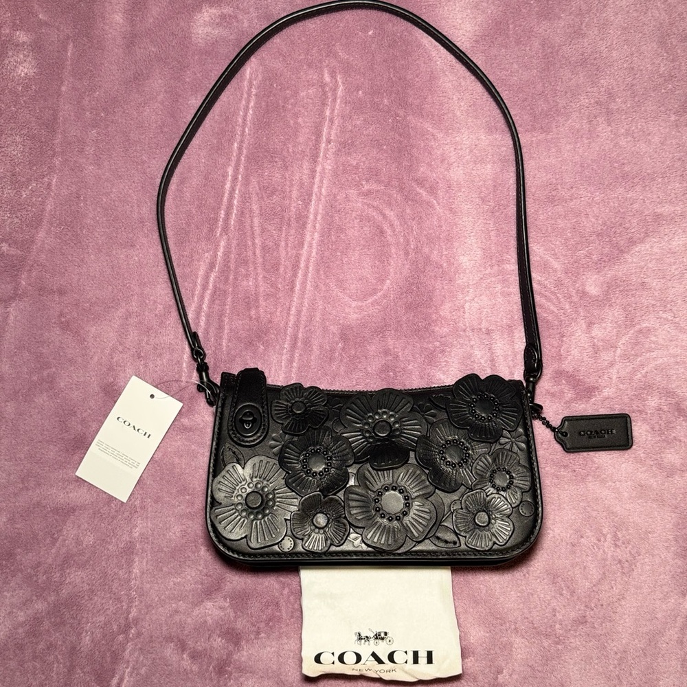 Coach Penn Shoulder Tea Rose Bag